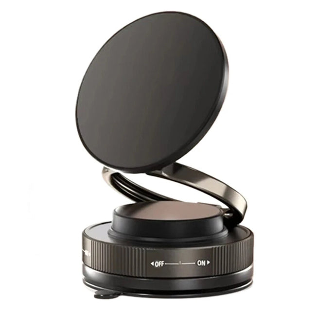 Black Folding Magnetic Phone Mount with Suction Base