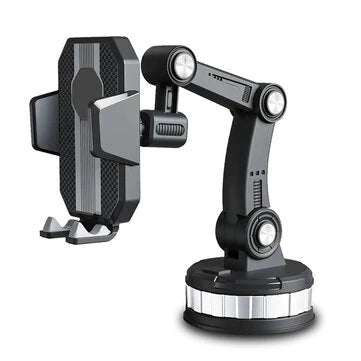 Black Articulated Phone Holder with Suction Base